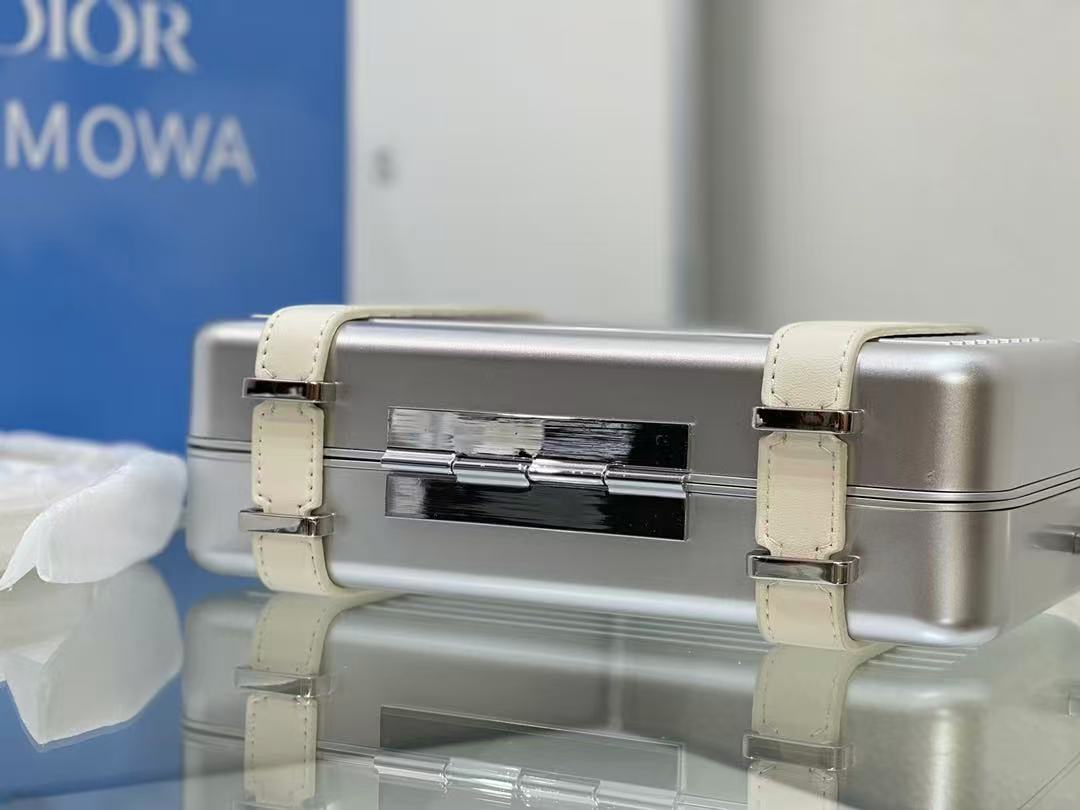 Rimowa x Dior Personal Cross-body Bag Silver Aluminum