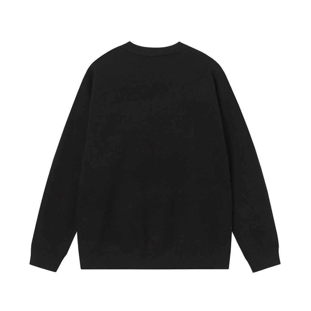 Loewe 2025 Anagram Pocket Sweater Black Cotton