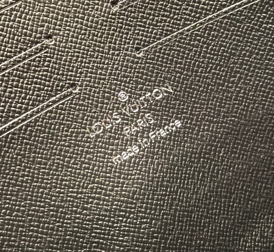 LV Pochette To-Go Bag 26cm Black Gray Canvas Cowhide