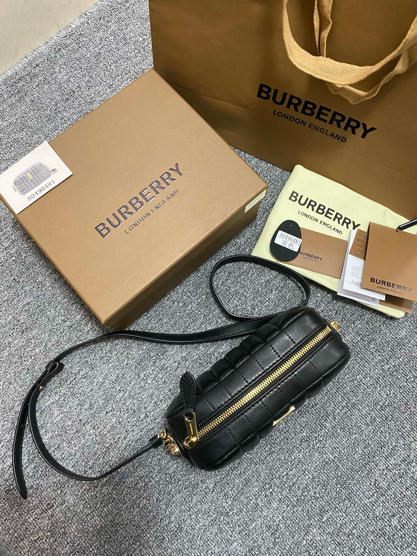 Burberry 2025 Lola Camera Bag Black Quilted Lambskin