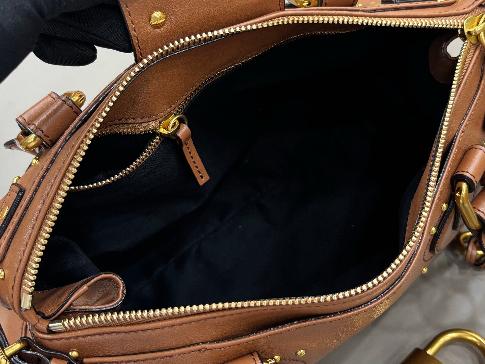 Chloe Paddington 36cm Bag With Gold-tone Hardware Brown Leather