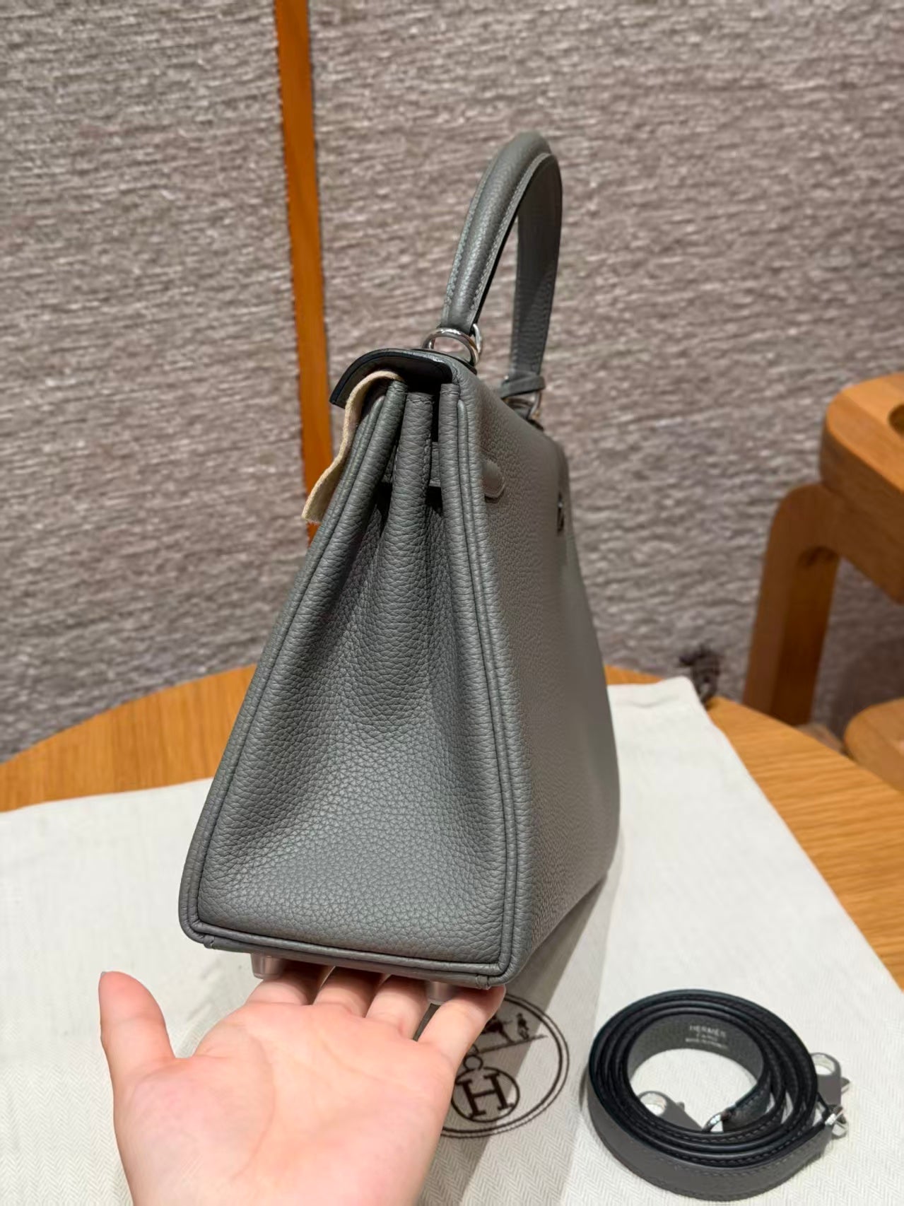 Hermes 2025 Kelly Gray Togo Leather with Silver Hardware