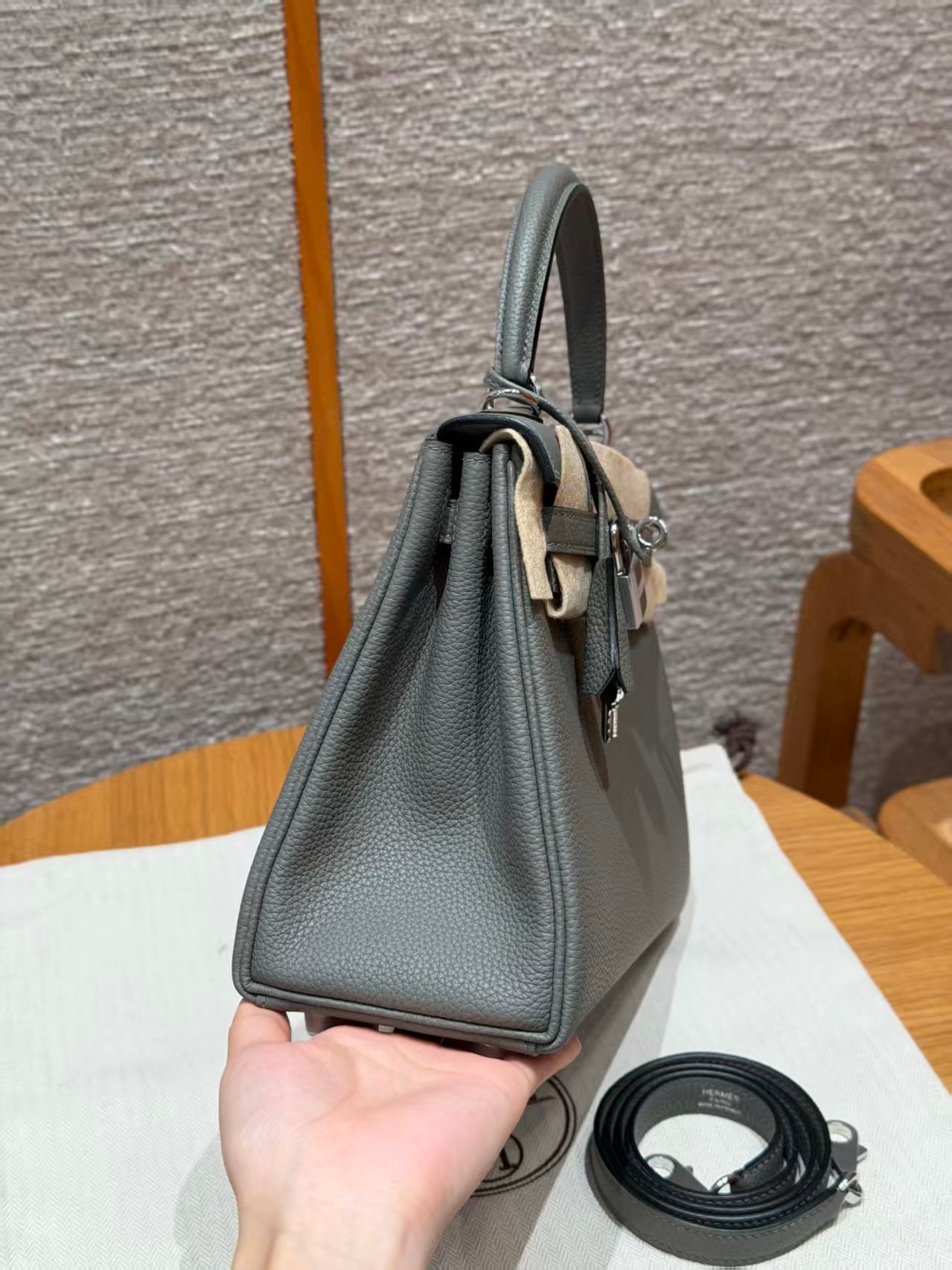 Hermes 2025 Kelly Gray Togo Leather with Silver Hardware