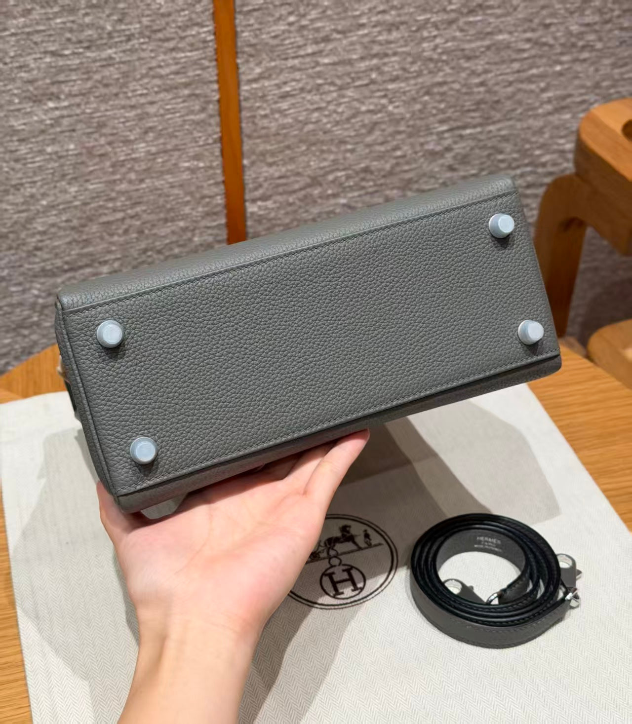 Hermes 2025 Kelly Gray Togo Leather with Silver Hardware