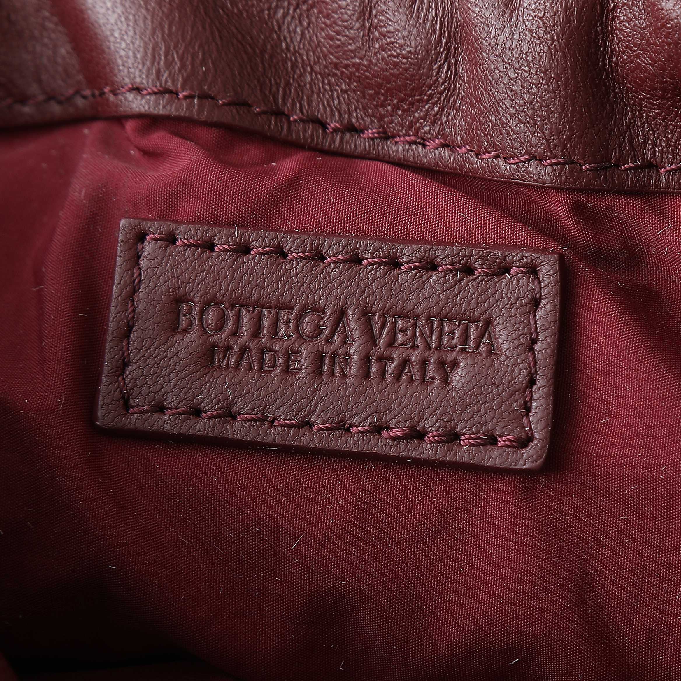 Bottega Veneta 2025 Small Dustbag Burgundy Calf Leather