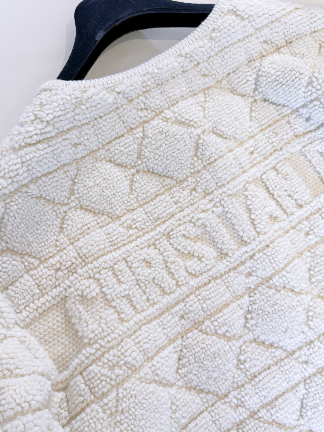 Dior 2025 Alps Cannage Jacket Cream Wool Cashmere