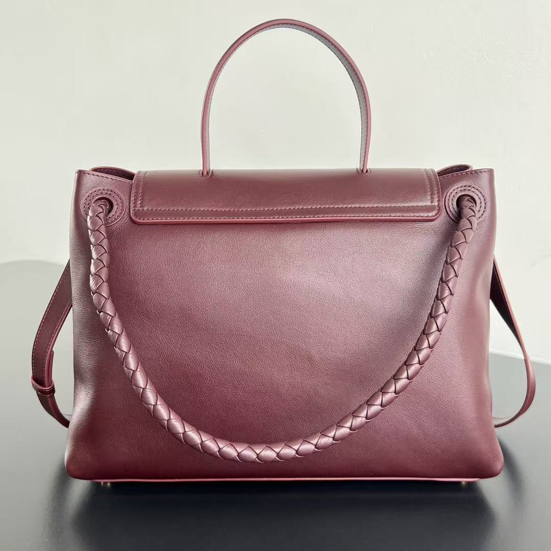 Bottega Veneta 2025 Ciao Ciao Bag 34cm Burgundy Calfskin