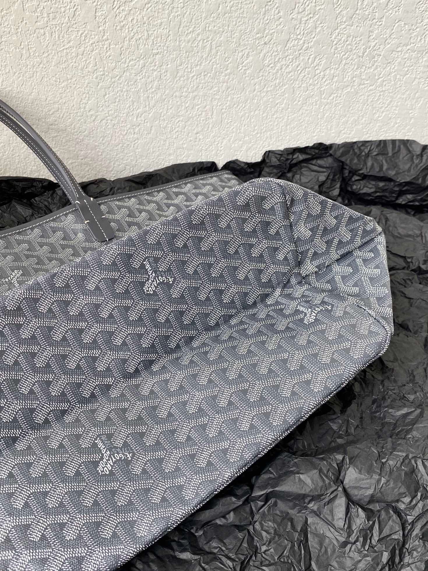 Goyard 2025 Saint Louis PM Tote Bag Grey Calfskin