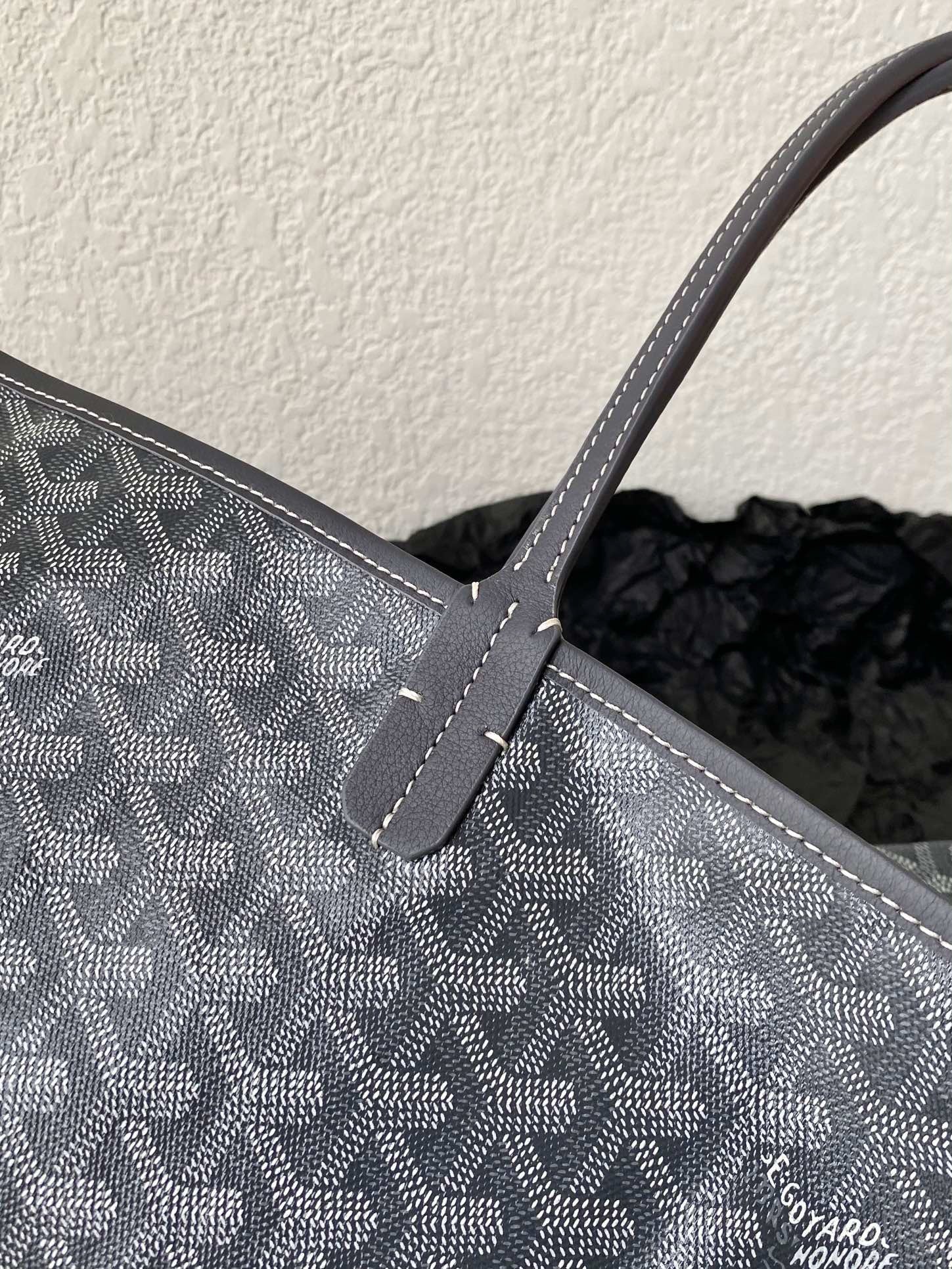 Goyard 2025 Saint Louis PM Tote Bag Grey Calfskin