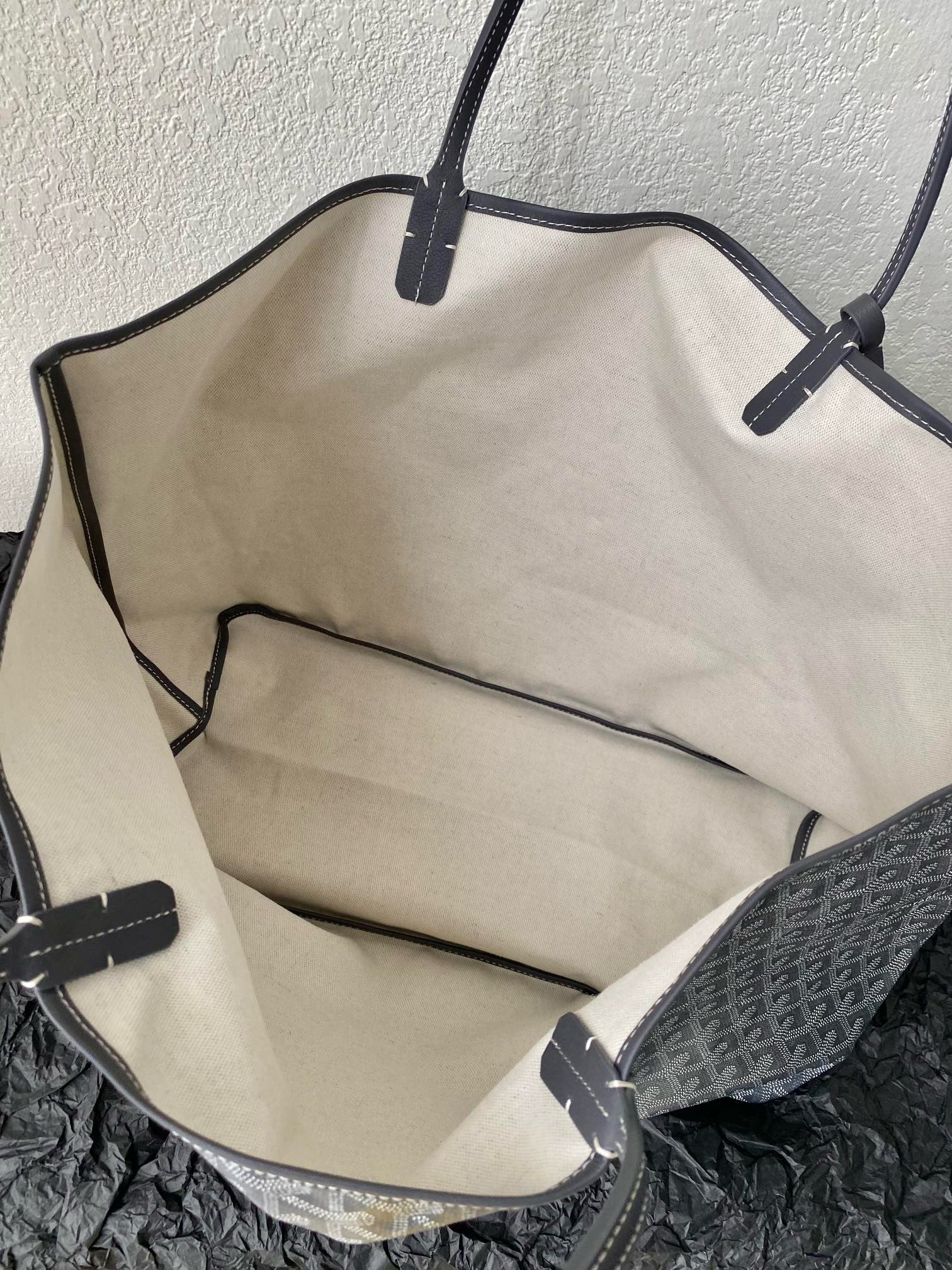 Goyard 2025 Saint Louis PM Tote Bag Grey Calfskin