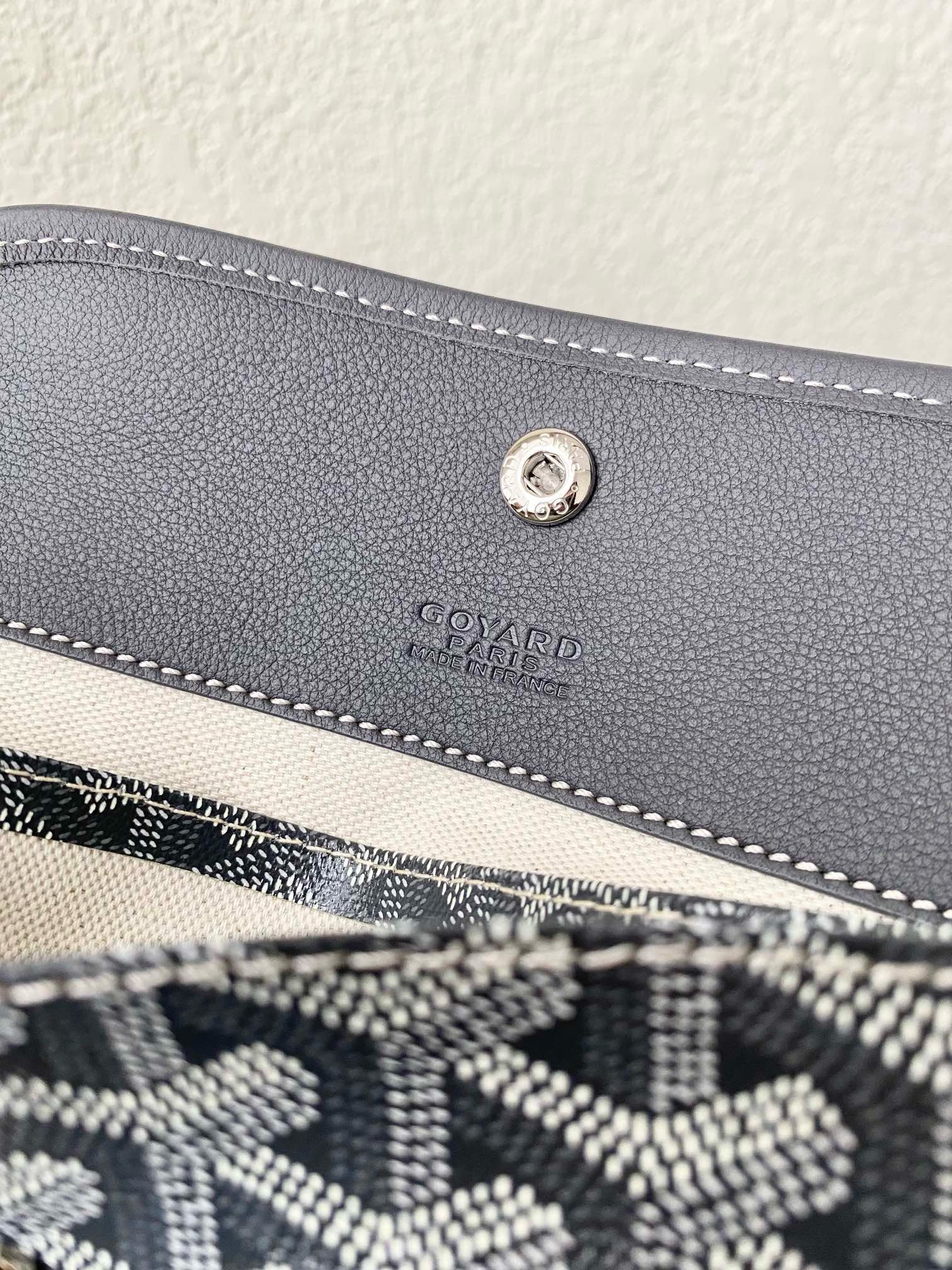 Goyard 2025 Saint Louis PM Tote Bag Grey Calfskin