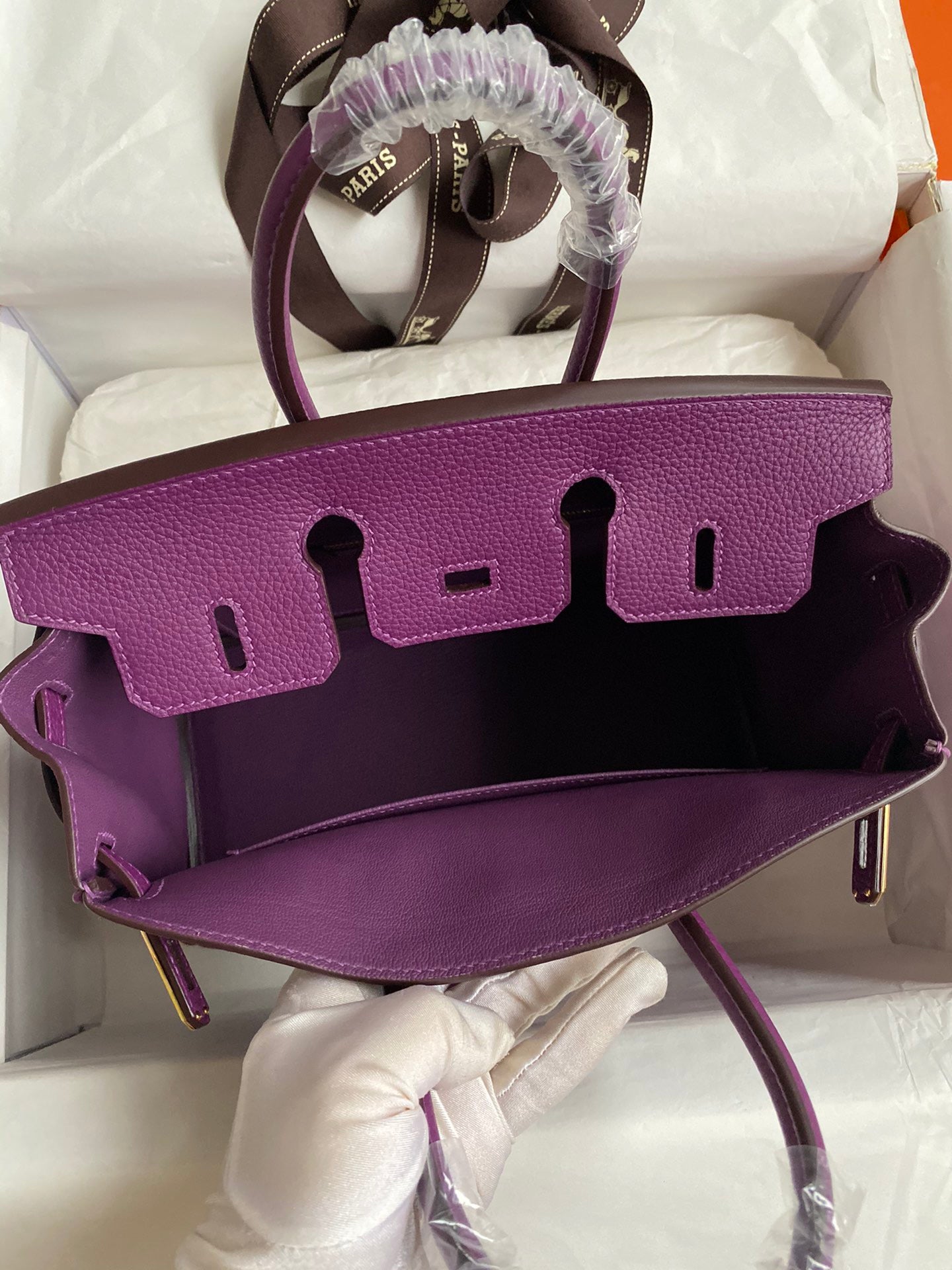 Hermes 2025 Birkin Bag Purple With Gold Hardware Epsom Leather