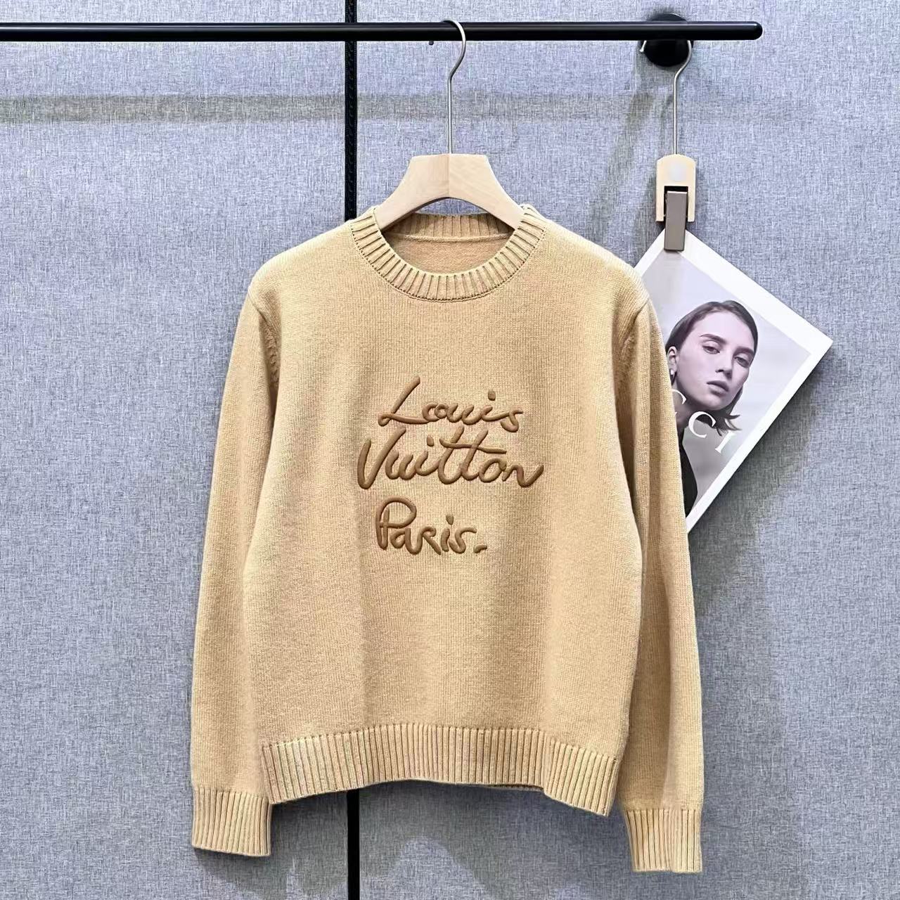 Louis Vuitton 2025 Cursive Signature Pullover Wool