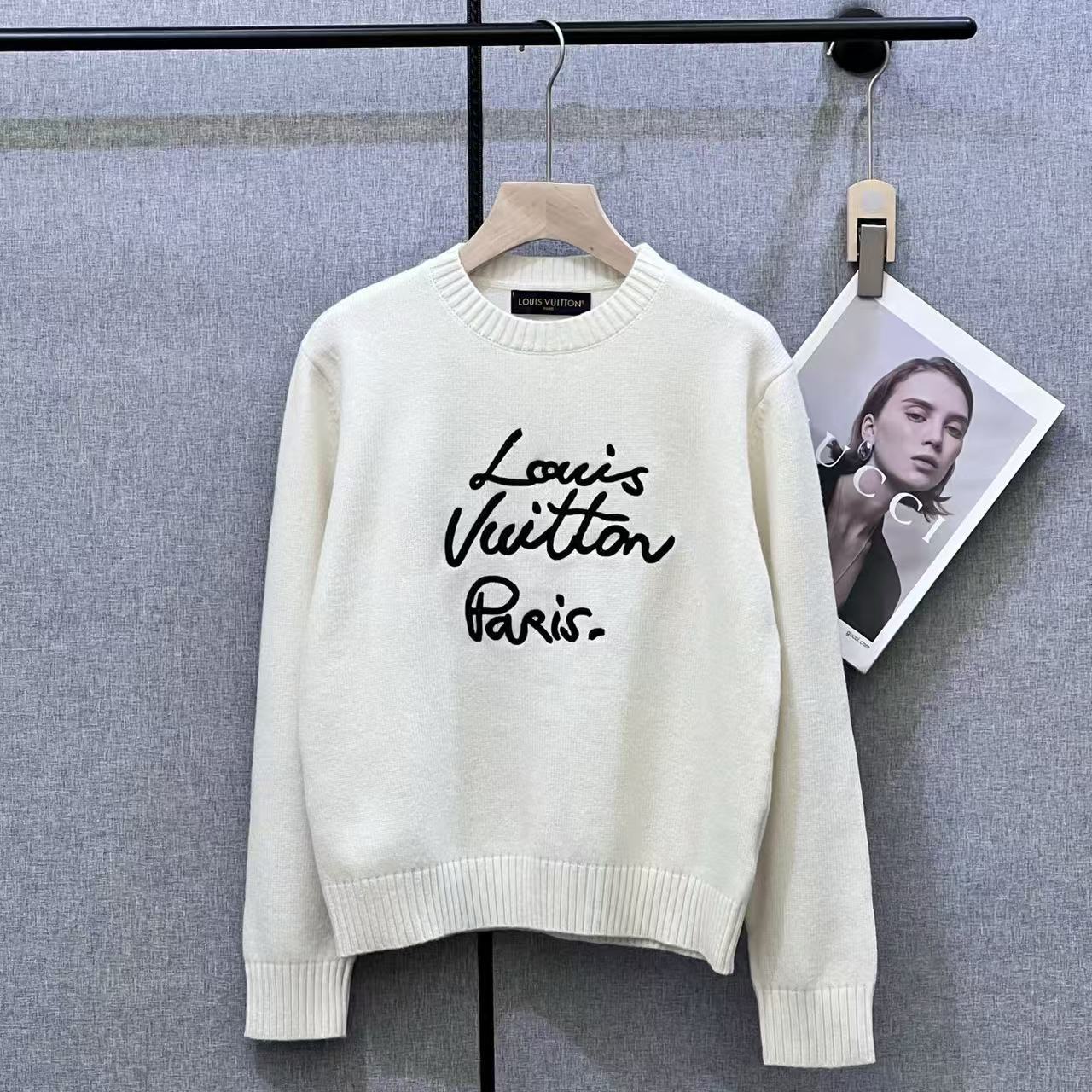 Louis Vuitton 2025 Cursive Signature Pullover Wool