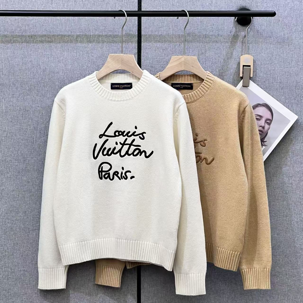 Louis Vuitton 2025 Cursive Signature Pullover Wool