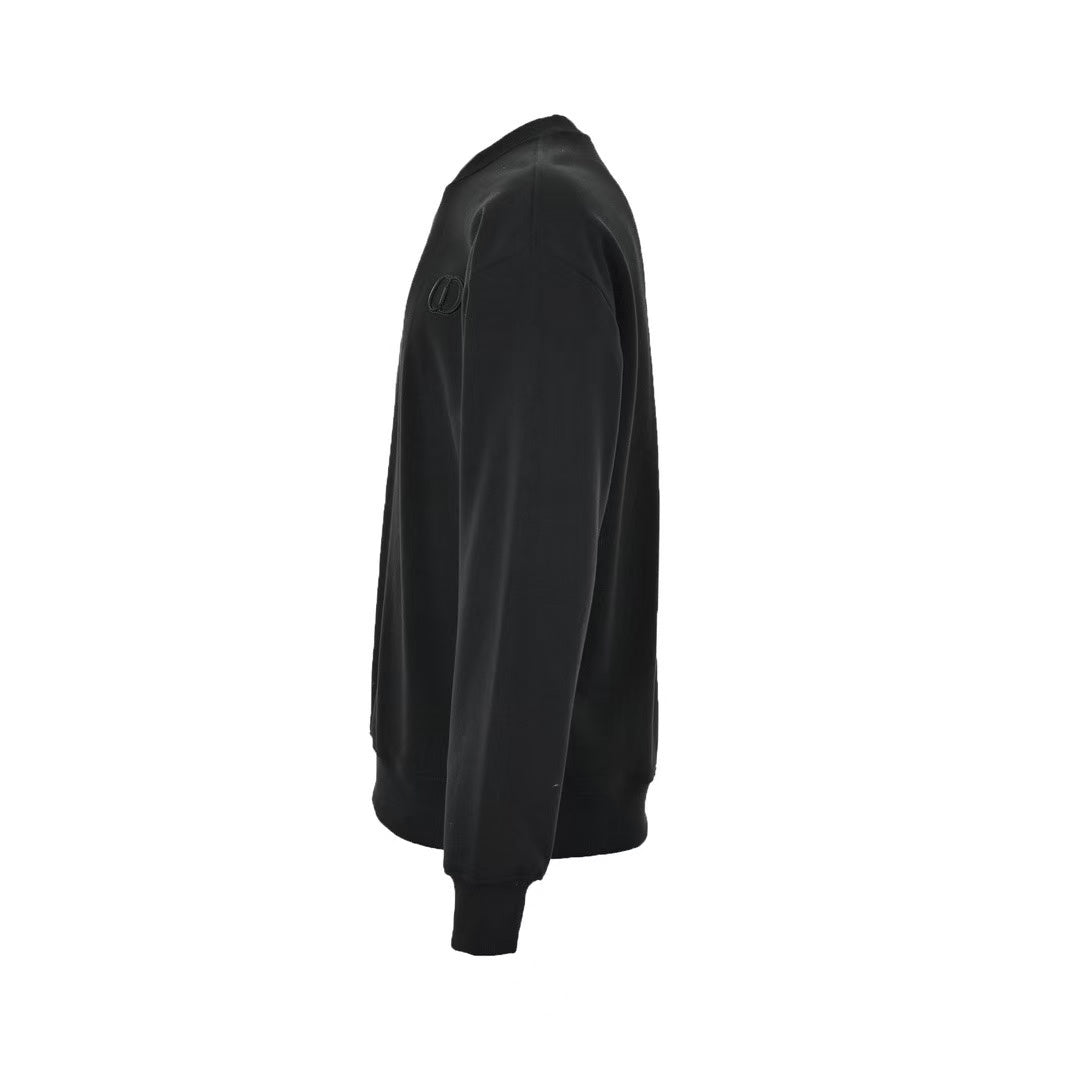 Dior 2025 'CD Icon' Black Cotton Fleece Sweatshirt