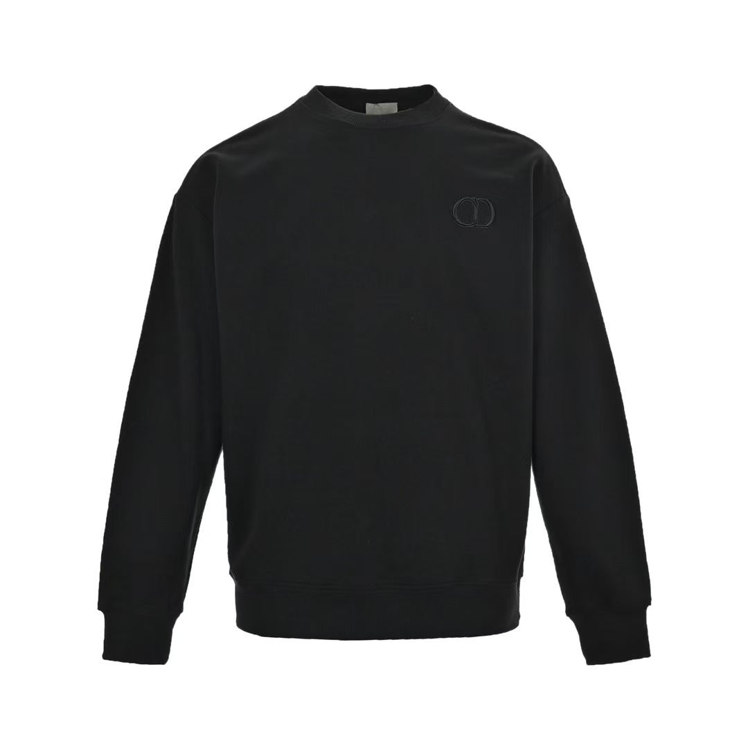 Dior 2025 'CD Icon' Black Cotton Fleece Sweatshirt