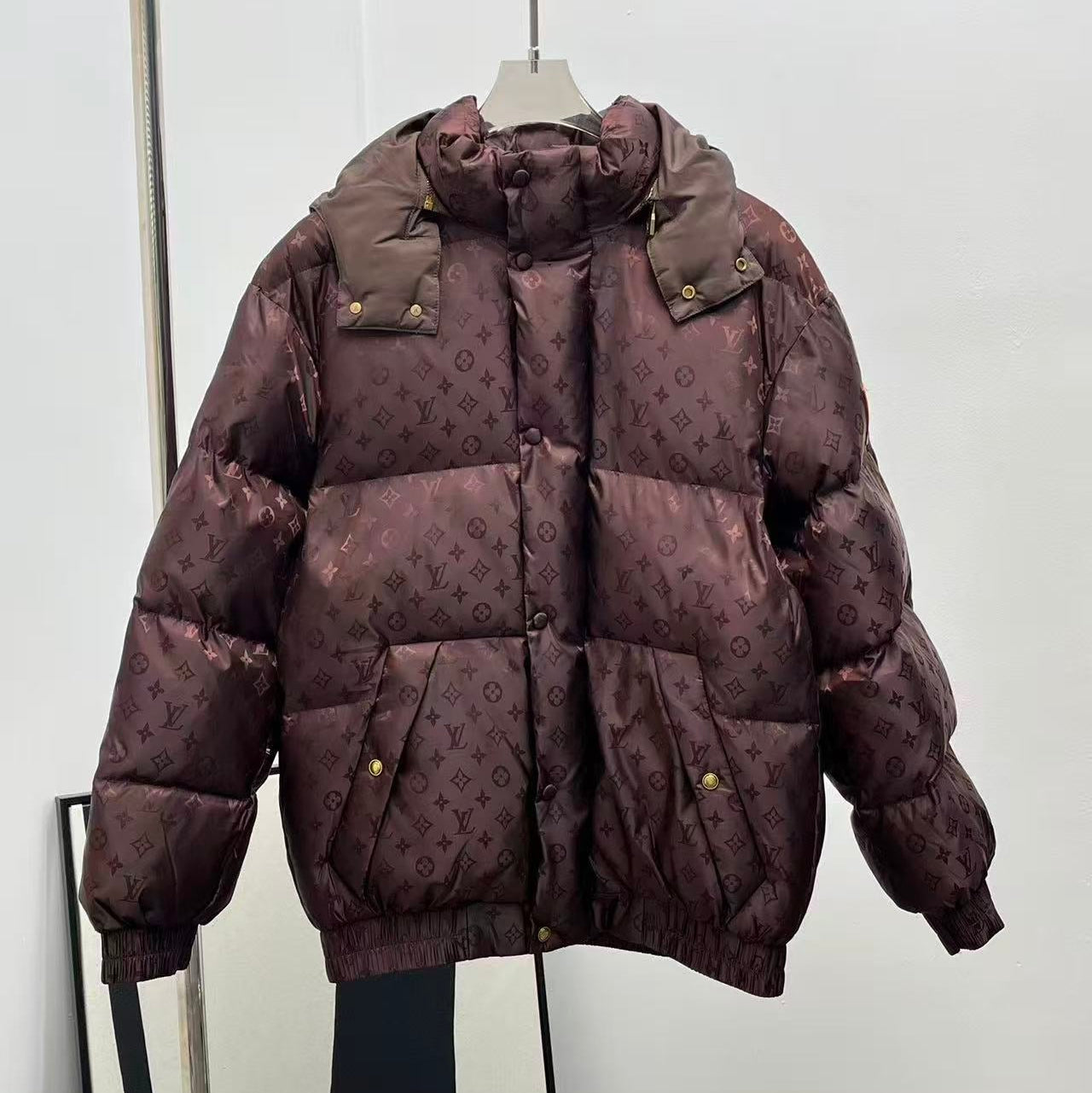 Louis Vuitton 2025 Down Blouson Dark Brown Recycled Polyamide