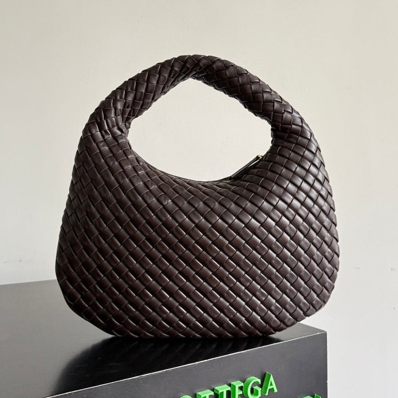 Bottega Veneta Shoulder Bag Brown Intrecciato Leather