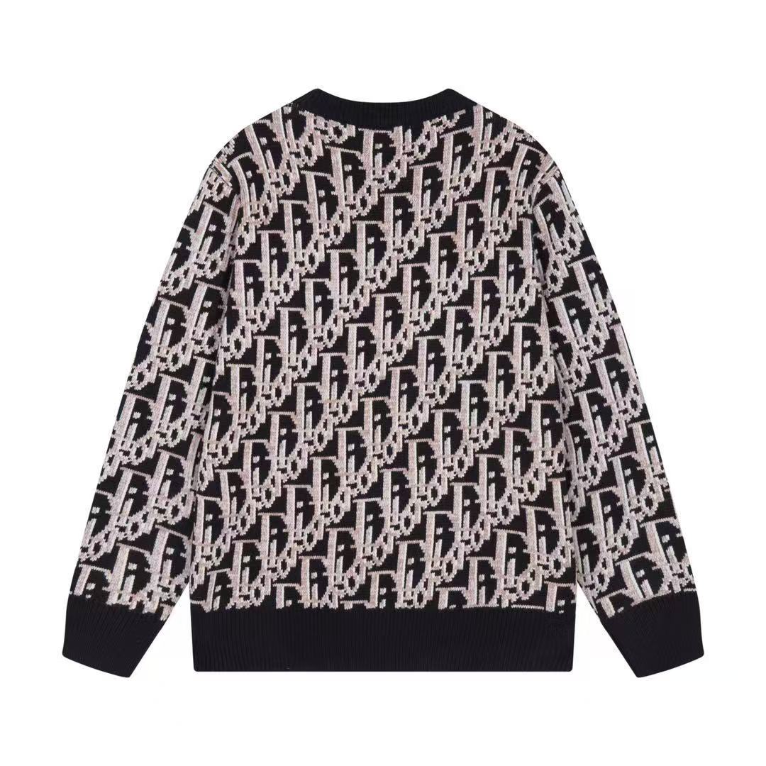 Dior 2026 Oblique Knit Sweater Black Viscose Nylon