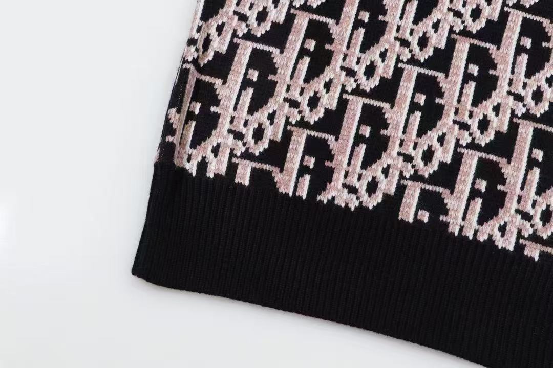 Dior 2026 Oblique Knit Sweater Black Viscose Nylon