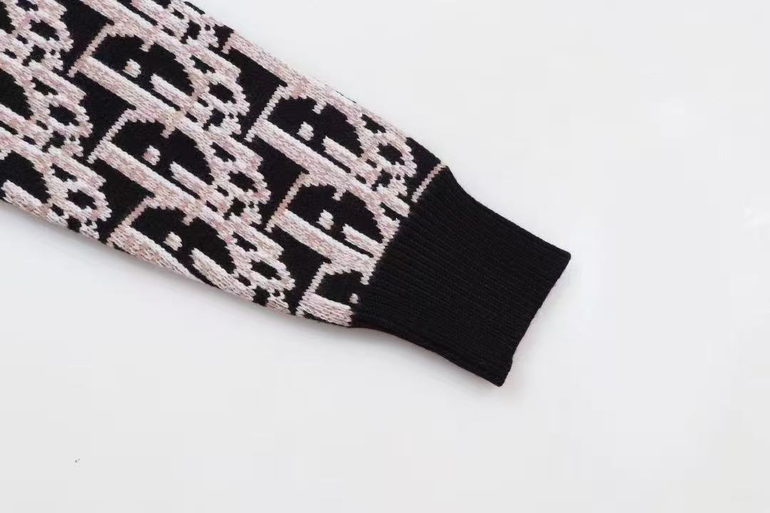 Dior 2026 Oblique Knit Sweater Black Viscose Nylon