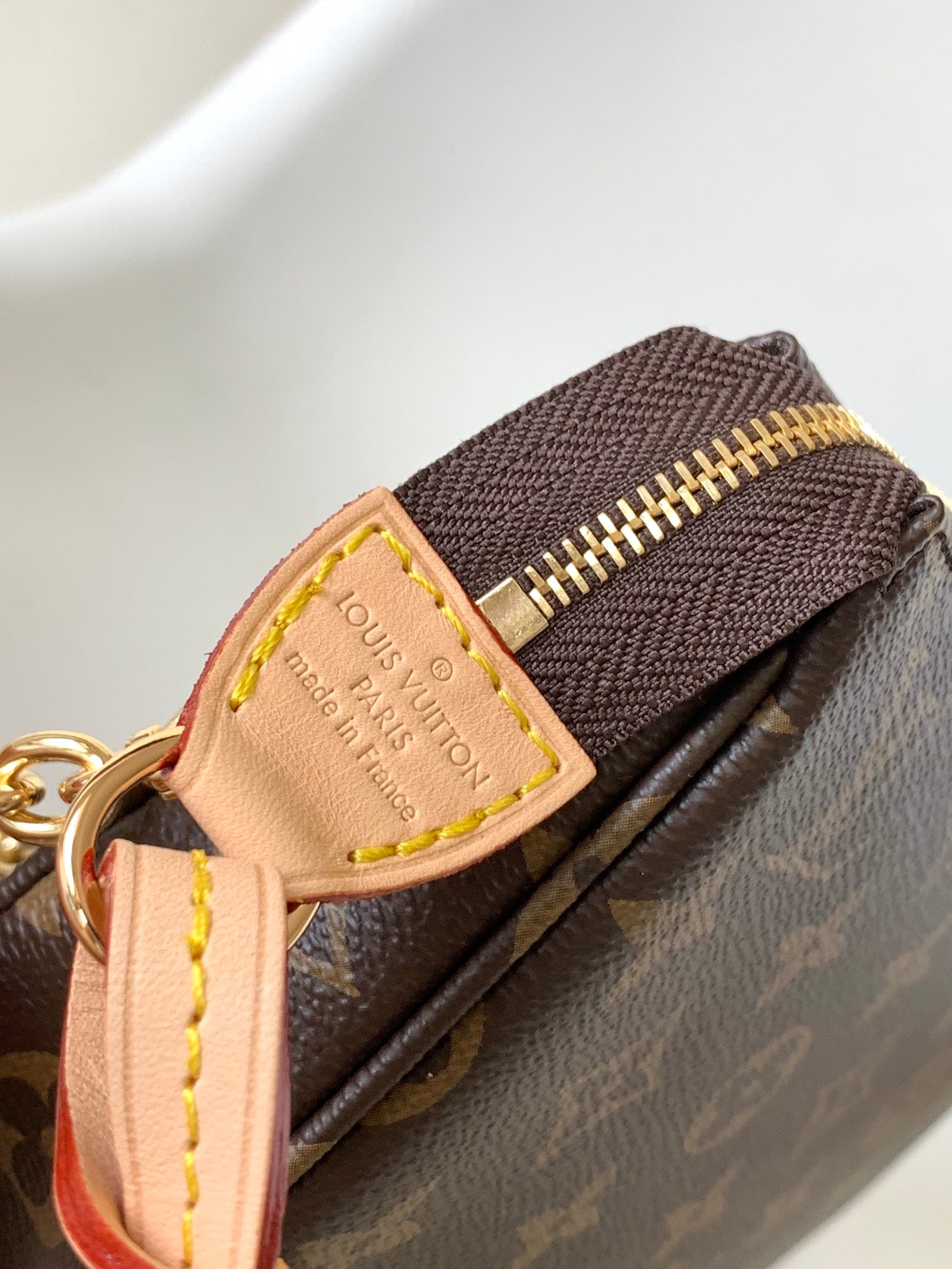 LV 2026 Pochette Accessoires Bag 23.5cm Brown Beige Canvas Cowhide