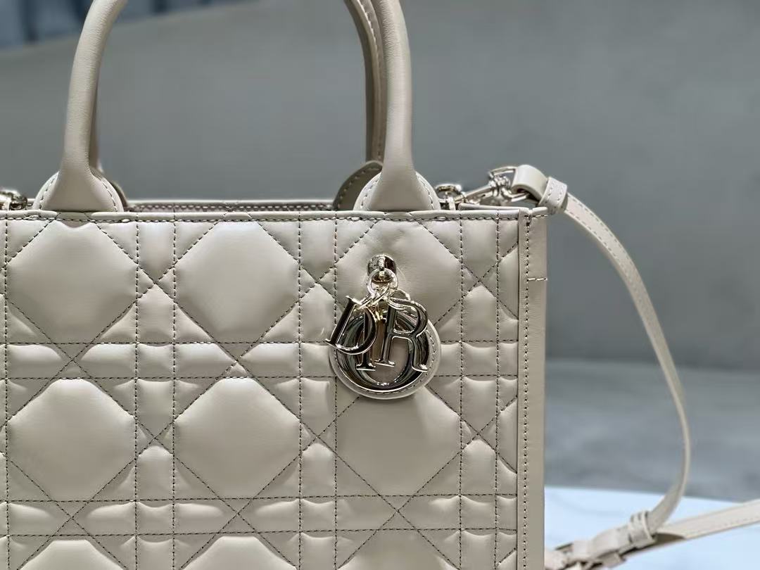 Dior 2026 Book Tote Bag 26.5cm Beige Leather