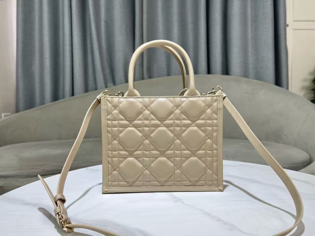 Dior 2026 Book Tote Bag 26.5cm Beige Leather