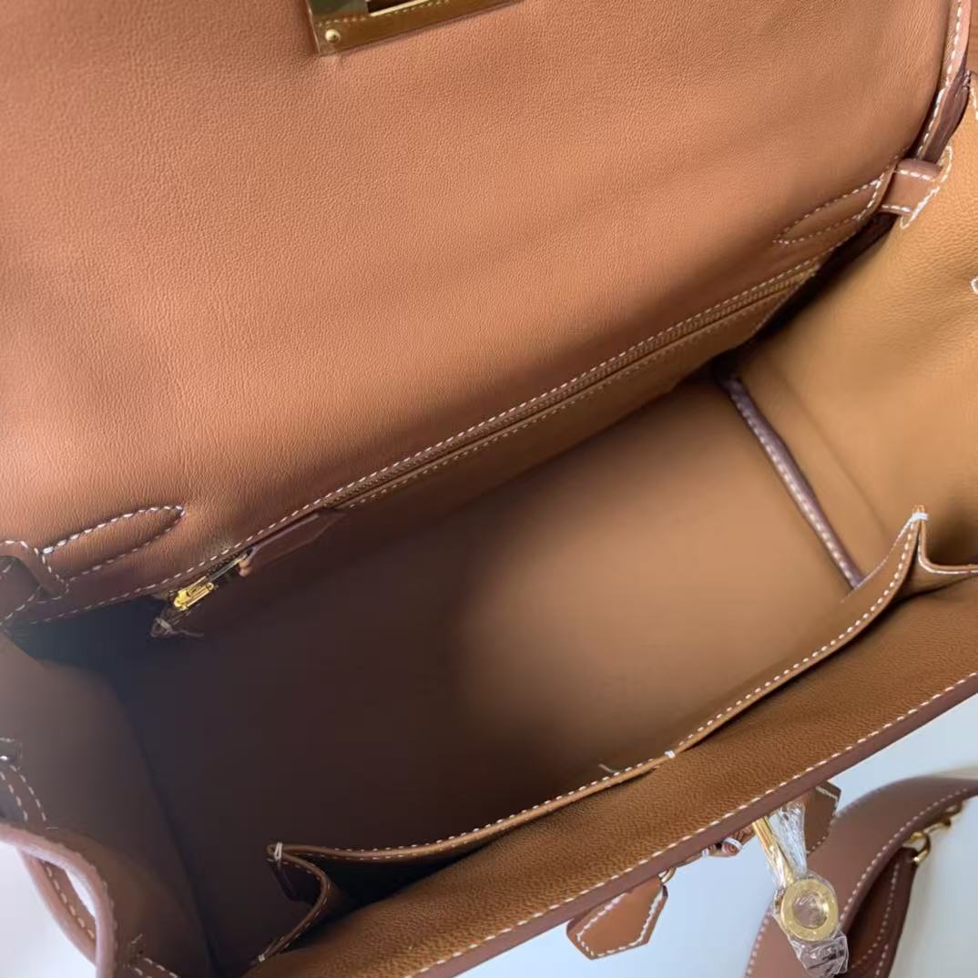 Hermes 2026 Kelly Lakis 2-way Bag Brown Leather