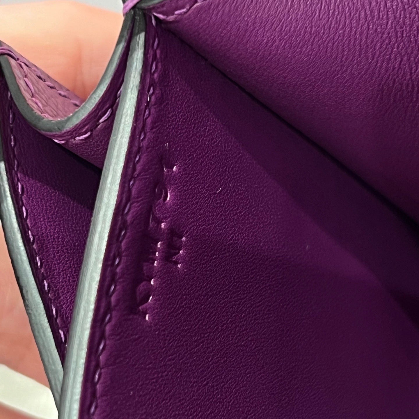 Hermes 2026 Constance Bag Purple Leather With Silver Hardware
