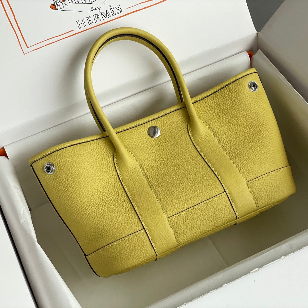 Hermes 2026 Neo Garden Party 23cm Yellow Leather