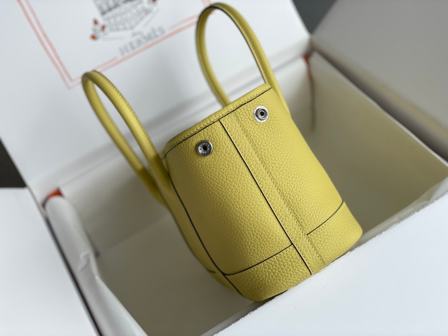 Hermes 2026 Neo Garden Party 23cm Yellow Leather