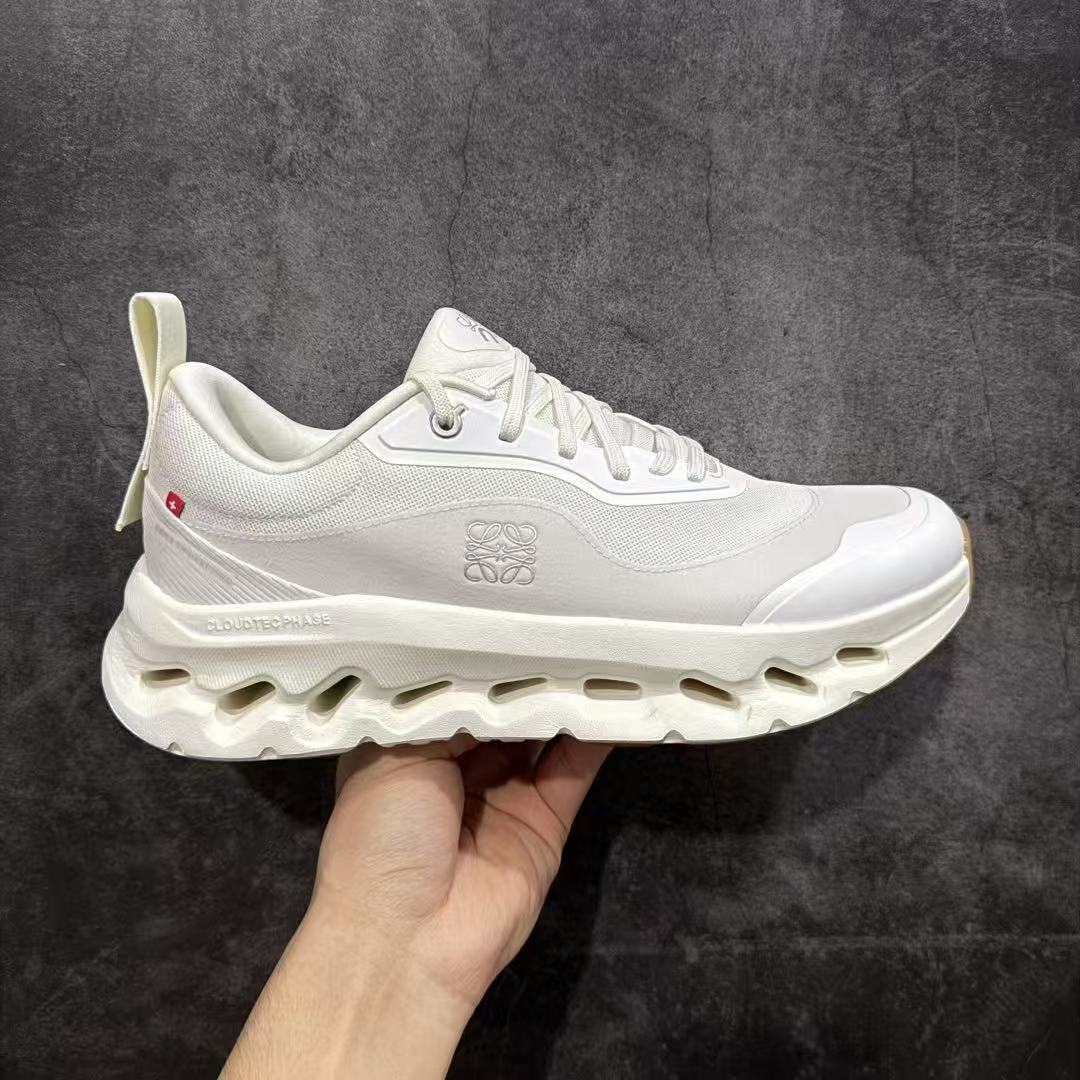 On x Loewe Cloudtilt 2.0 Sneakers In All White Fabric Rubber