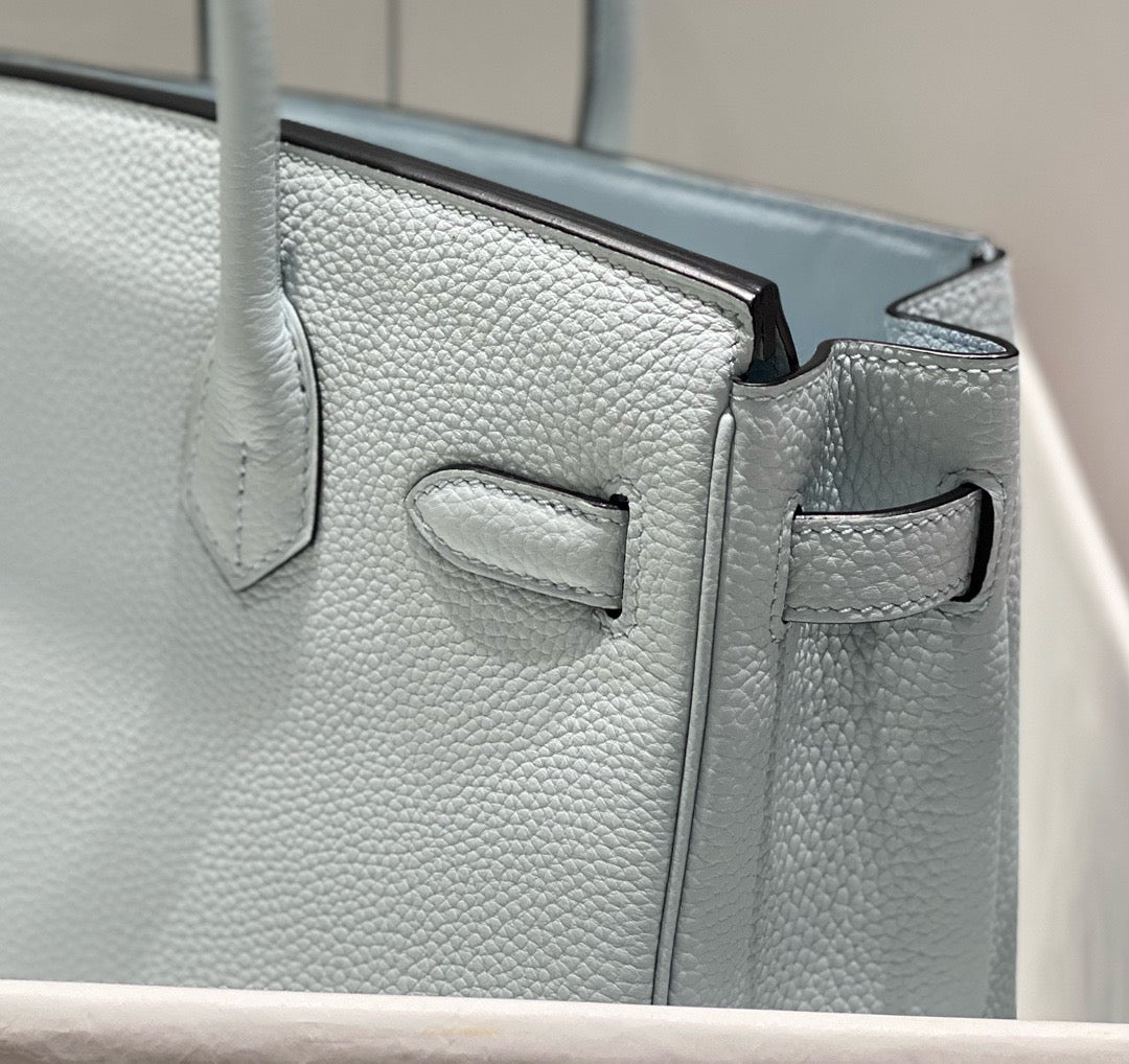Hermes 2026 Birkin Bag 30cm Blue Togo Calfskin With Gold Hardware