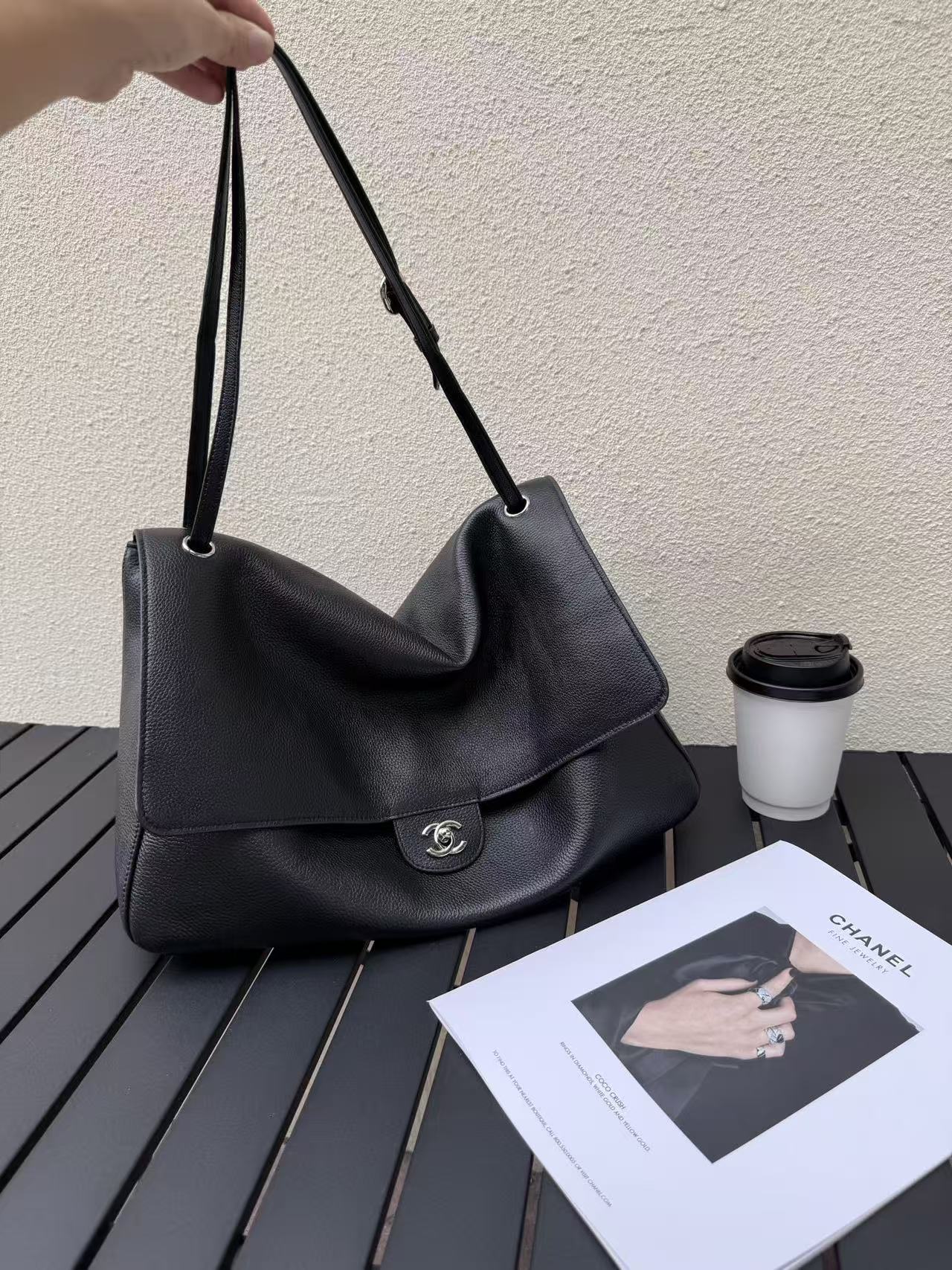 Chanel 2026 Maxi Flap Bag Black Calfskin