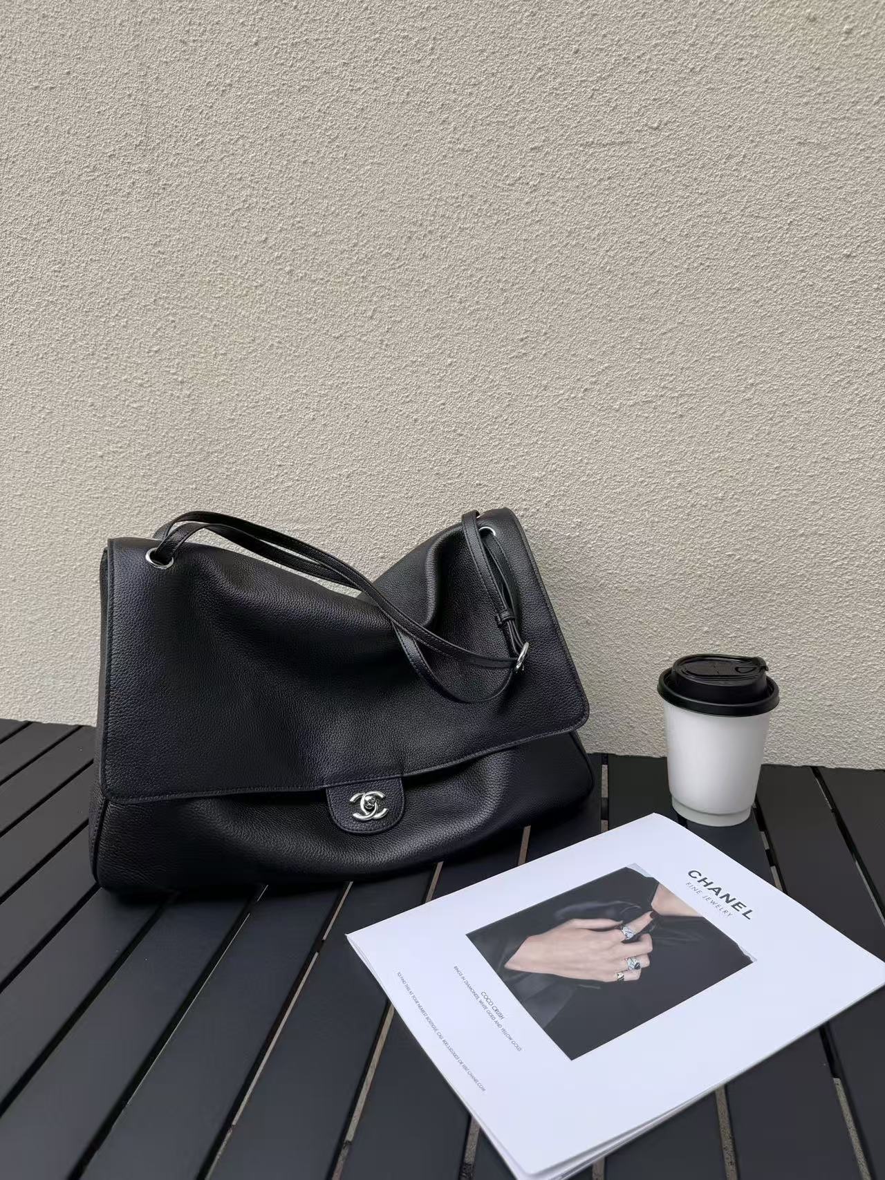 Chanel 2026 Maxi Flap Bag Black Calfskin