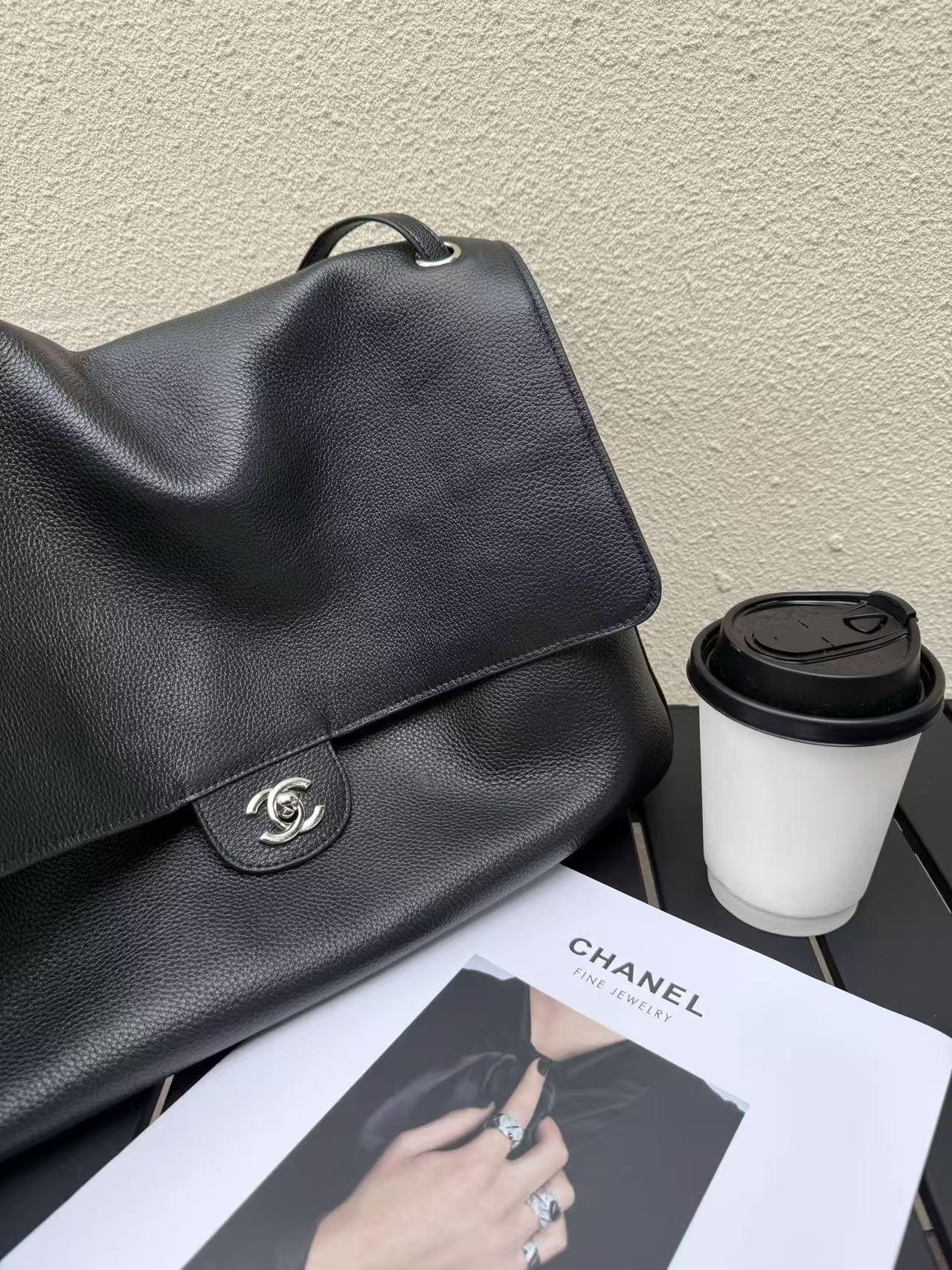 Chanel 2026 Maxi Flap Bag Black Calfskin