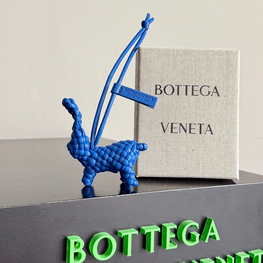 Bottega Veneta Rabbit Charm Blue Lambskin