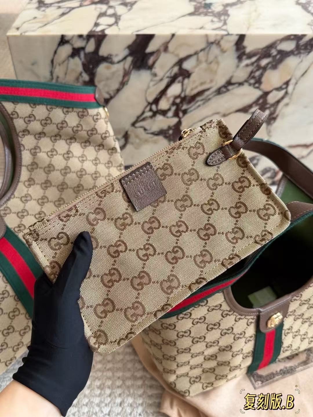 Gucci Giglio Large Tote Bag 60cm Beige Canvas