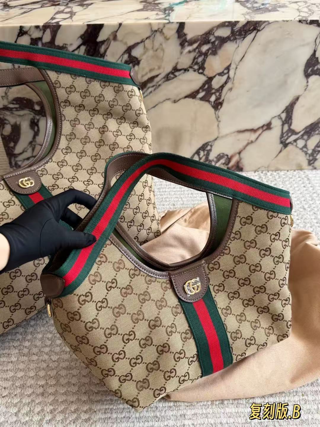 Gucci Giglio Large Tote Bag 60cm Beige Canvas