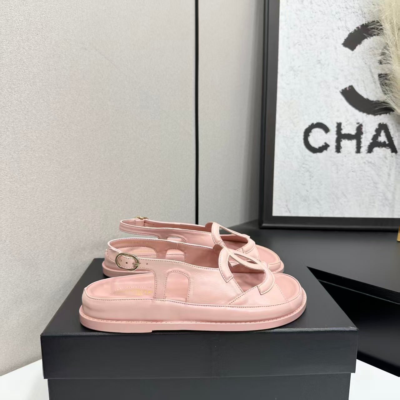 Chanel 2026 Double C Sandal Suede Lambskin