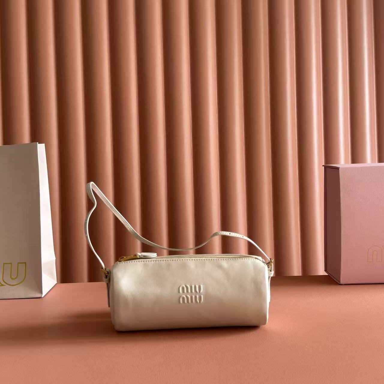 Miumiu 2026 Bag 22cm Suede Canvas Leather