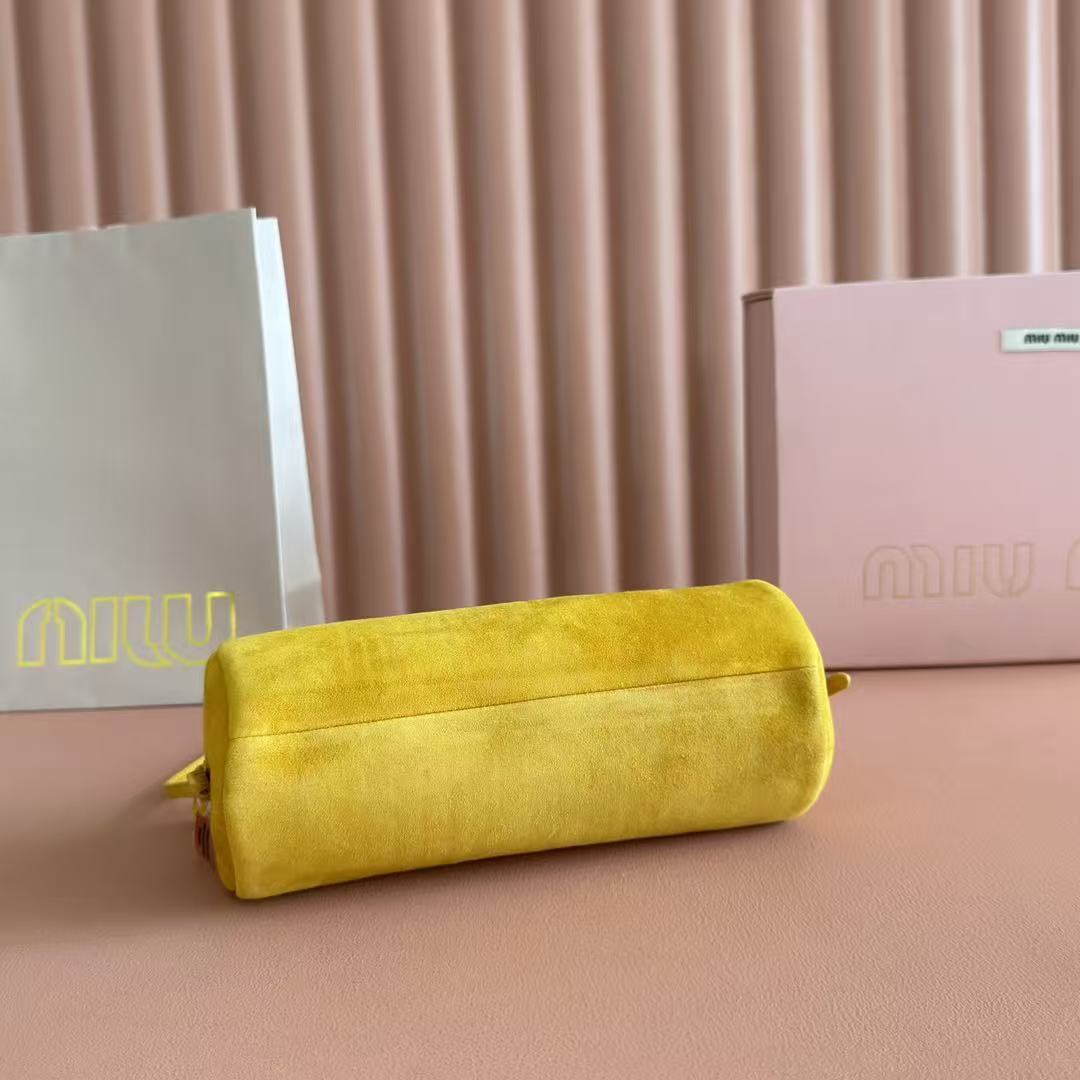 Miumiu 2026 Bag 22cm Suede Canvas Leather