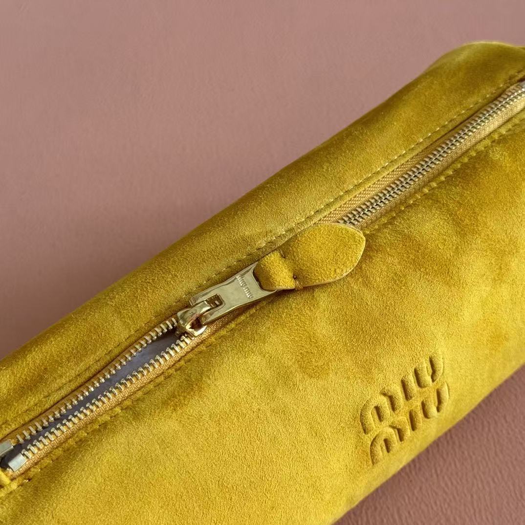 Miumiu 2026 Bag 22cm Suede Canvas Leather
