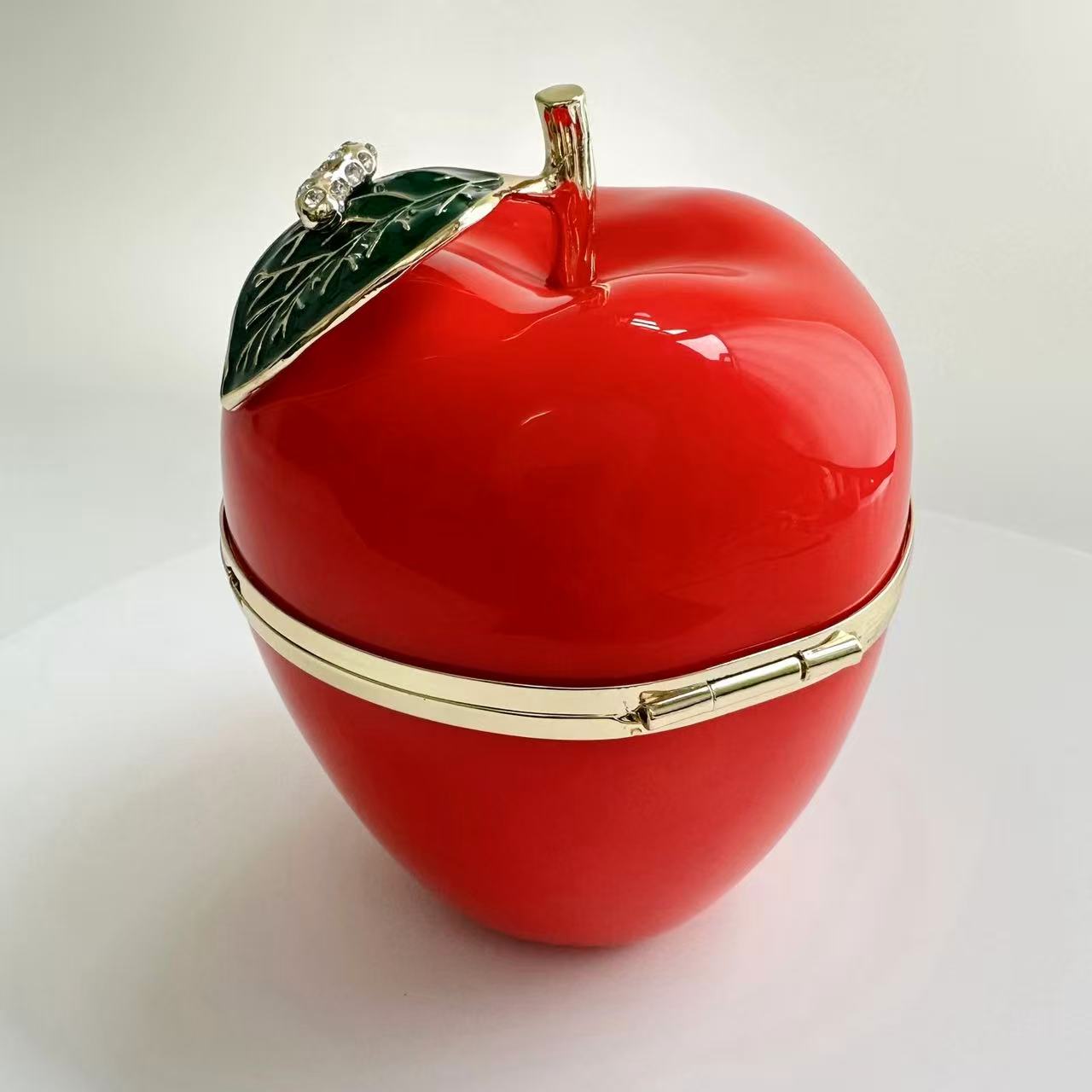 Chanel 2026 Minaudiere Apple Bag Red Lacquered Metal And Glass Enamel