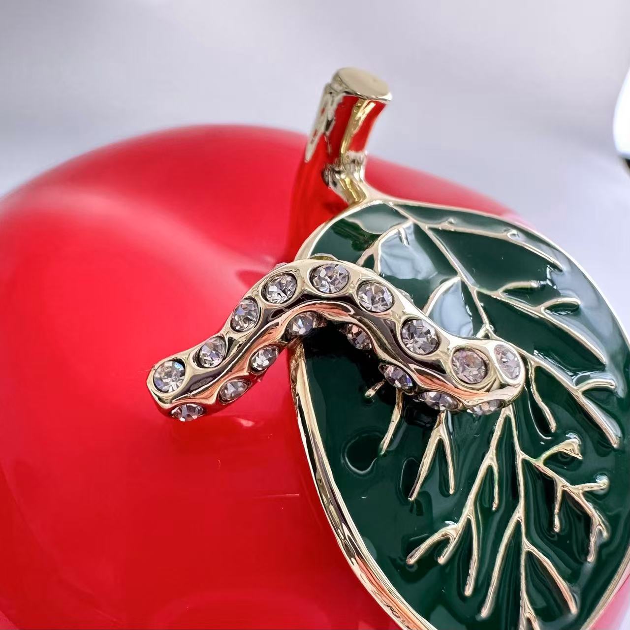 Chanel 2026 Minaudiere Apple Bag Red Lacquered Metal And Glass Enamel