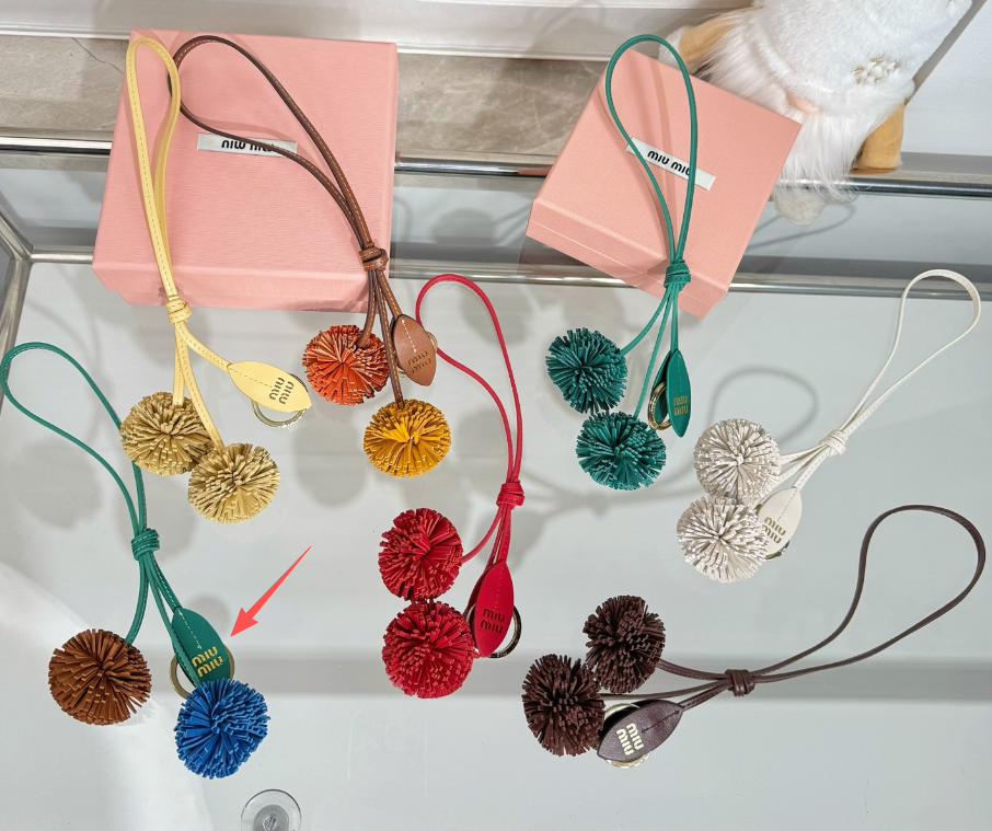 Miu Miu Trick keyring Calfskin Bag Charm