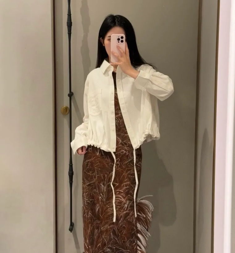 Loewe Shirt Jacket White Cotton