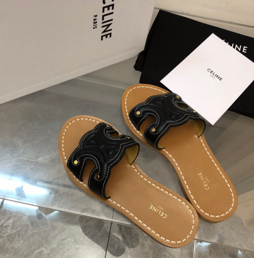 Celine Slipper Logo Cowhide 374743